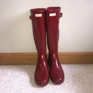 HUNTER Red Tall Rainboots